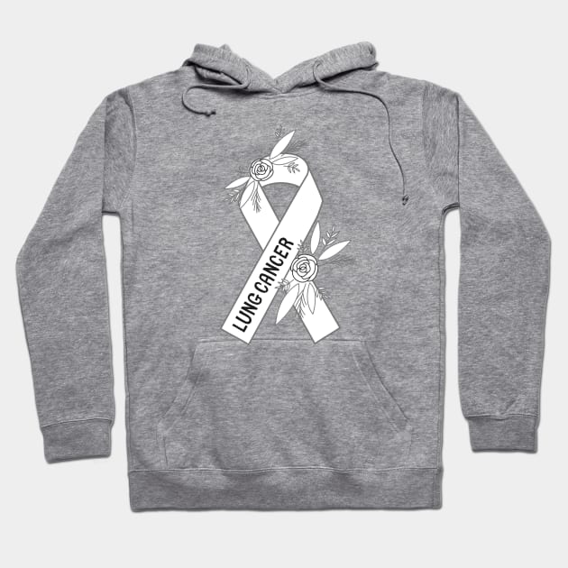 Lung Cancer Awareness Hoodie by Sloth Station